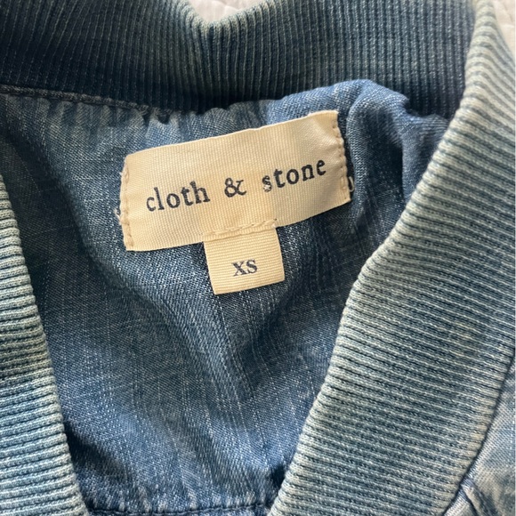 Cloth and stone zip up light and soft jean jacket - Picture 7 of 9